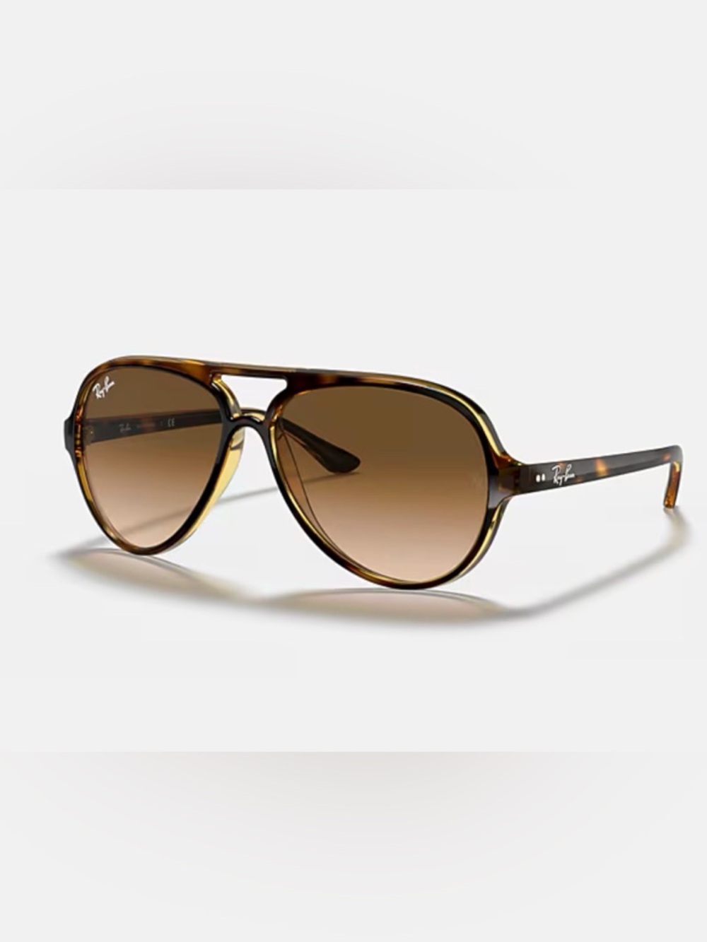 Ray-Ban Men’s RB 4125 Aviator Sunglasses - Brown Lenses